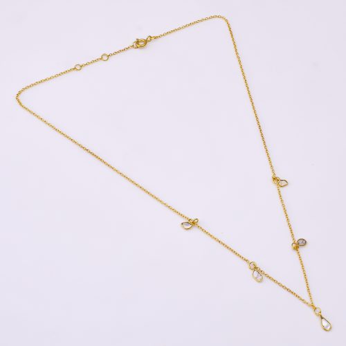 DIAMOND AND STONE NECKLACE