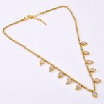 DIAMOND AND STONE NECKLACE