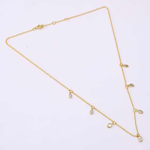 DIAMOND AND STONE NECKLACE