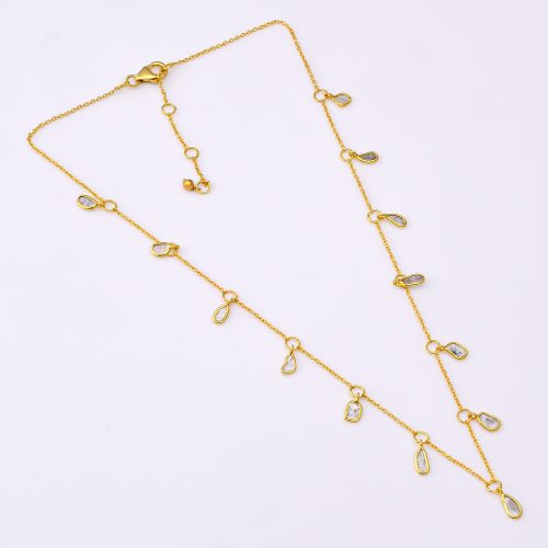 DIAMOND AND STONE NECKLACE