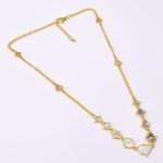 DIAMOND AND STONE NECKLACE