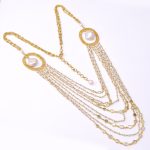 DIAMOND AND STONE NECKLACE