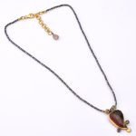 DIAMOND AND STONE NECKLACE