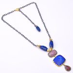 DIAMOND AND STONE NECKLACE