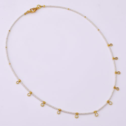 DIAMOND AND STONE NECKLACE