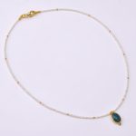 DIAMOND AND STONE NECKLACE