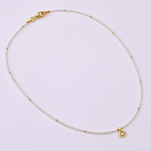 DIAMOND AND STONE NECKLACE