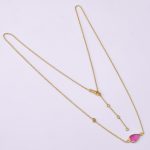 DIAMOND AND STONE NECKLACE