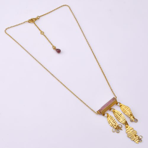 DIAMOND AND STONE NECKLACE