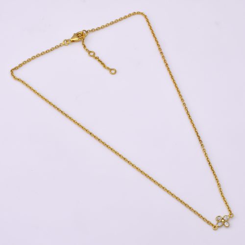 DIAMOND AND STONE NECKLACE