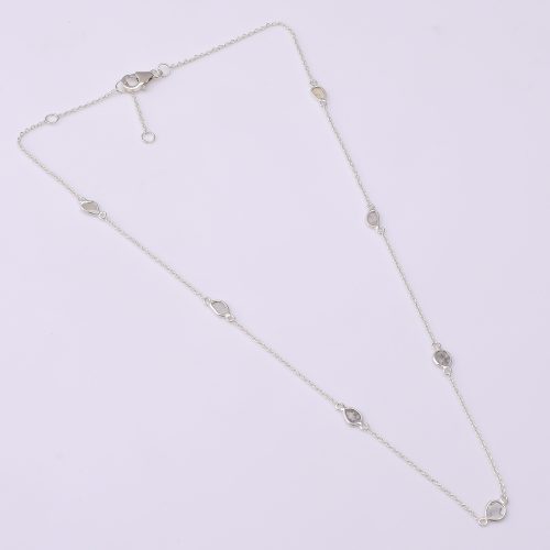 DIAMOND AND STONE NECKLACE