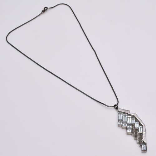 DIAMOND AND STONE NECKLACE