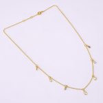DIAMOND AND STONE NECKLACE
