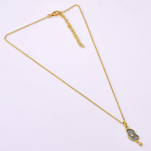 DIAMOND AND STONE NECKLACE