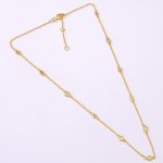 DIAMOND AND STONE NECKLACE