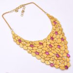DIAMOND AND STONE NECKLACE