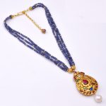 DIAMOND AND STONE NECKLACE