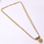 DIAMOND AND STONE NECKLACE