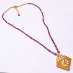 DIAMOND AND STONE NECKLACE