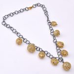 DIAMOND AND STONE NECKLACE