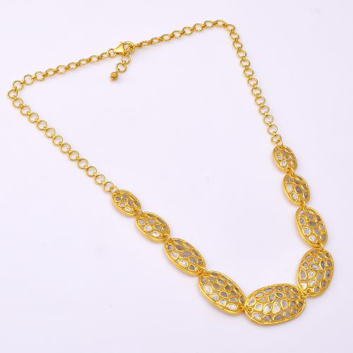 DIAMOND AND STONE NECKLACE