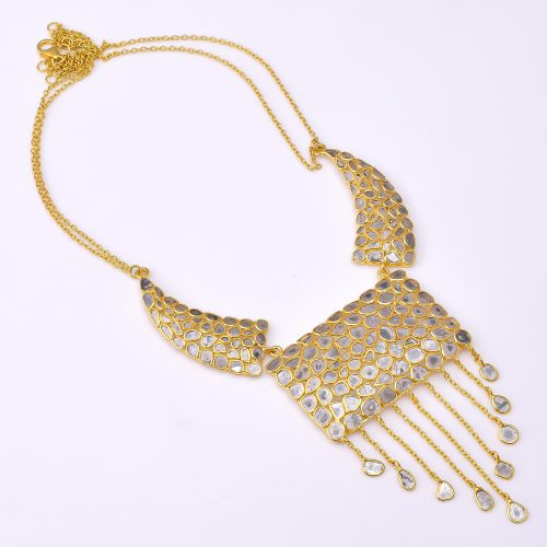 DIAMOND AND STONE NECKLACE