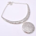 DIAMOND AND STONE NECKLACE