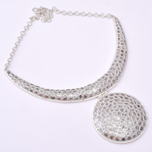 DIAMOND AND STONE NECKLACE