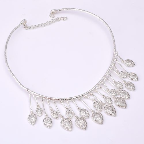 DIAMOND AND STONE NECKLACE
