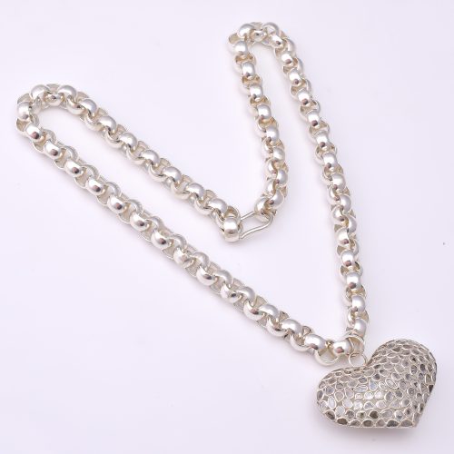 DIAMOND AND STONE NECKLACE