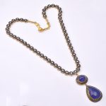 DIAMOND AND STONE NECKLACE