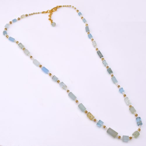 DIAMOND AND STONE NECKLACE