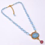 DIAMOND AND STONE NECKLACE