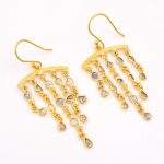 DIAMOND & STONE EARRING