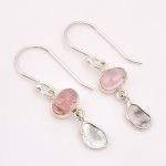 DIAMOND & STONE EARRING