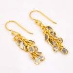 DIAMOND & STONE EARRING