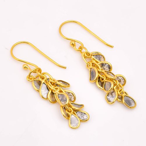 DIAMOND & STONE EARRING