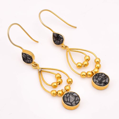 DIAMOND & STONE EARRING