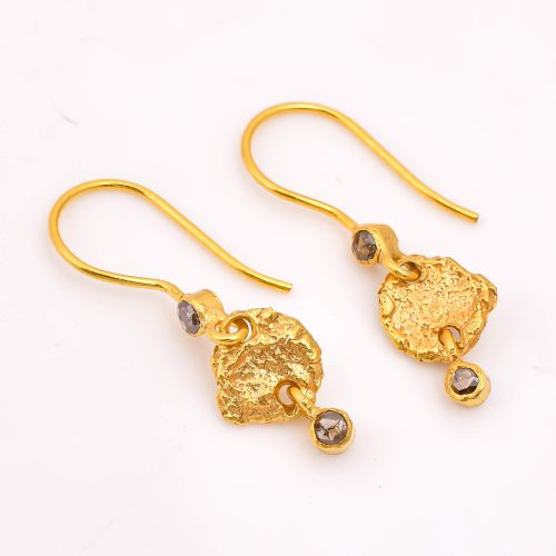 DIAMOND & STONE EARRING