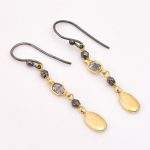 DIAMOND & STONE EARRING