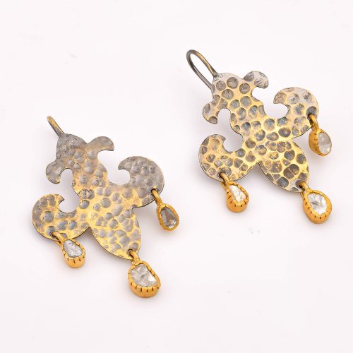 DIAMOND & STONE EARRING