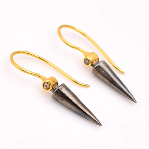 DIAMOND & STONE EARRING