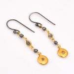 DIAMOND & STONE EARRING