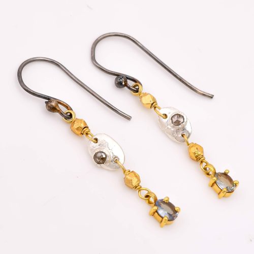 DIAMOND & STONE EARRING