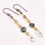 DIAMOND & STONE EARRING