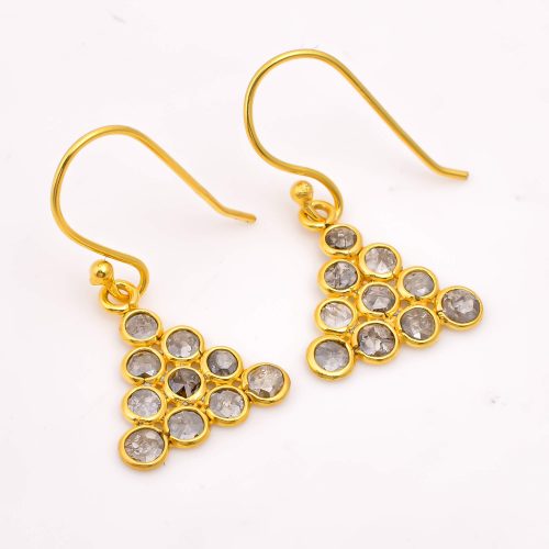 DIAMOND & STONE EARRING