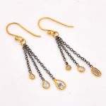 DIAMOND & STONE EARRING