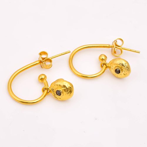 DIAMOND & STONE EARRING