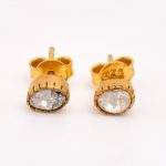DIAMOND & STONE EARRING