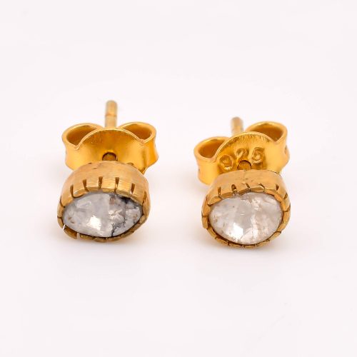 DIAMOND & STONE EARRING